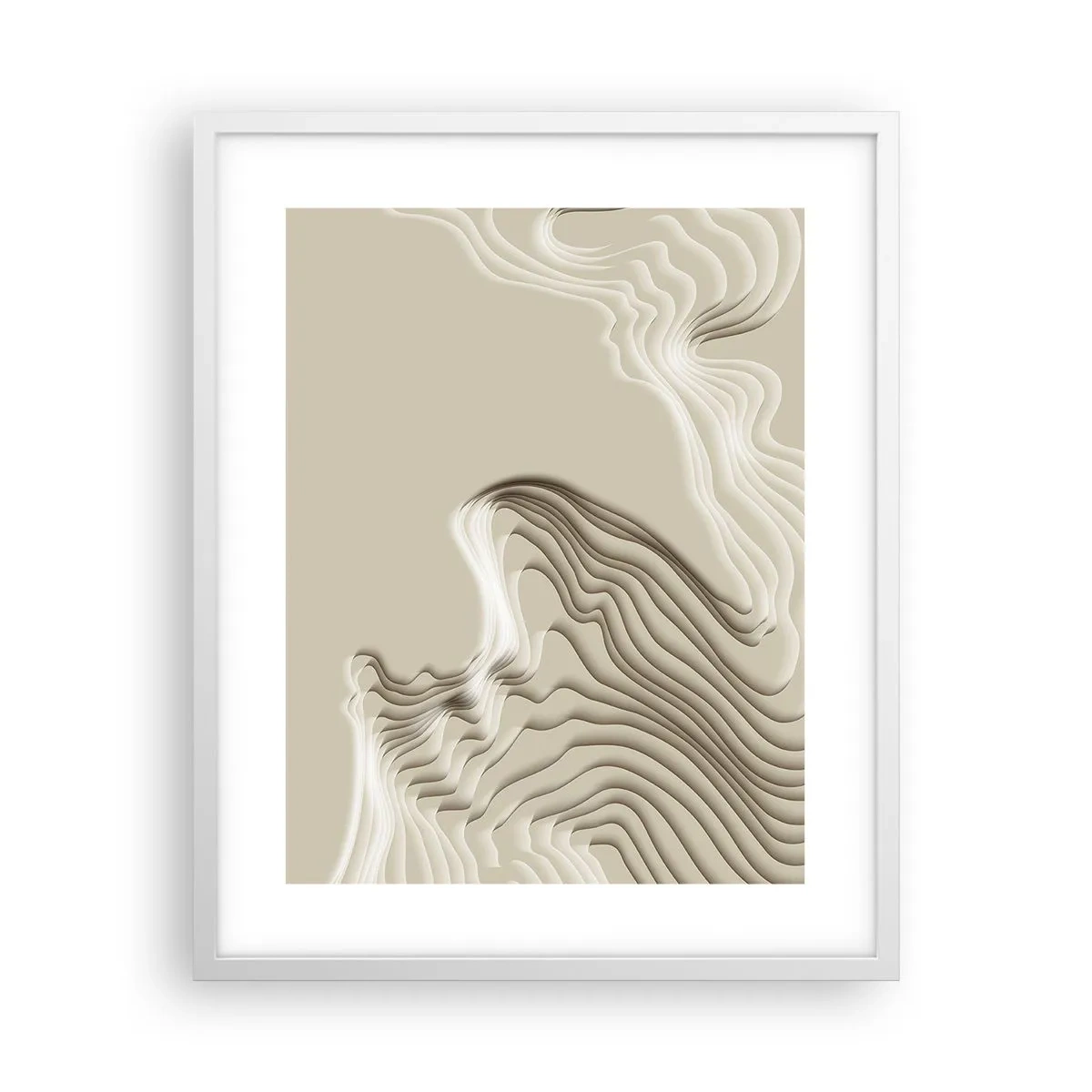 Plakat i hvid ramme - Kunstens topografi - 40x50 cm