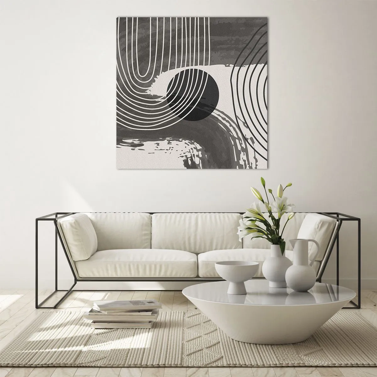 Billede på glas - Oval vinder - 40x40 cm