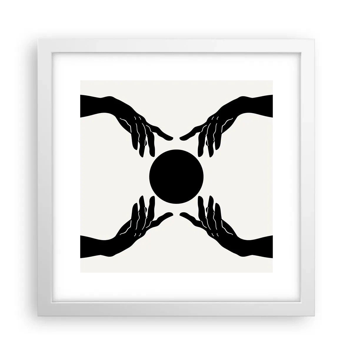 Plakat i hvid ramme - Et hemmeligt tegn - 30x30 cm