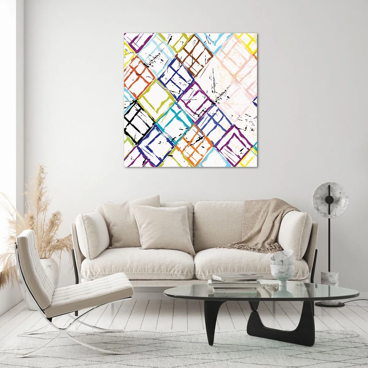 Billede på glas - Celler til udlejning - 60x60 cm