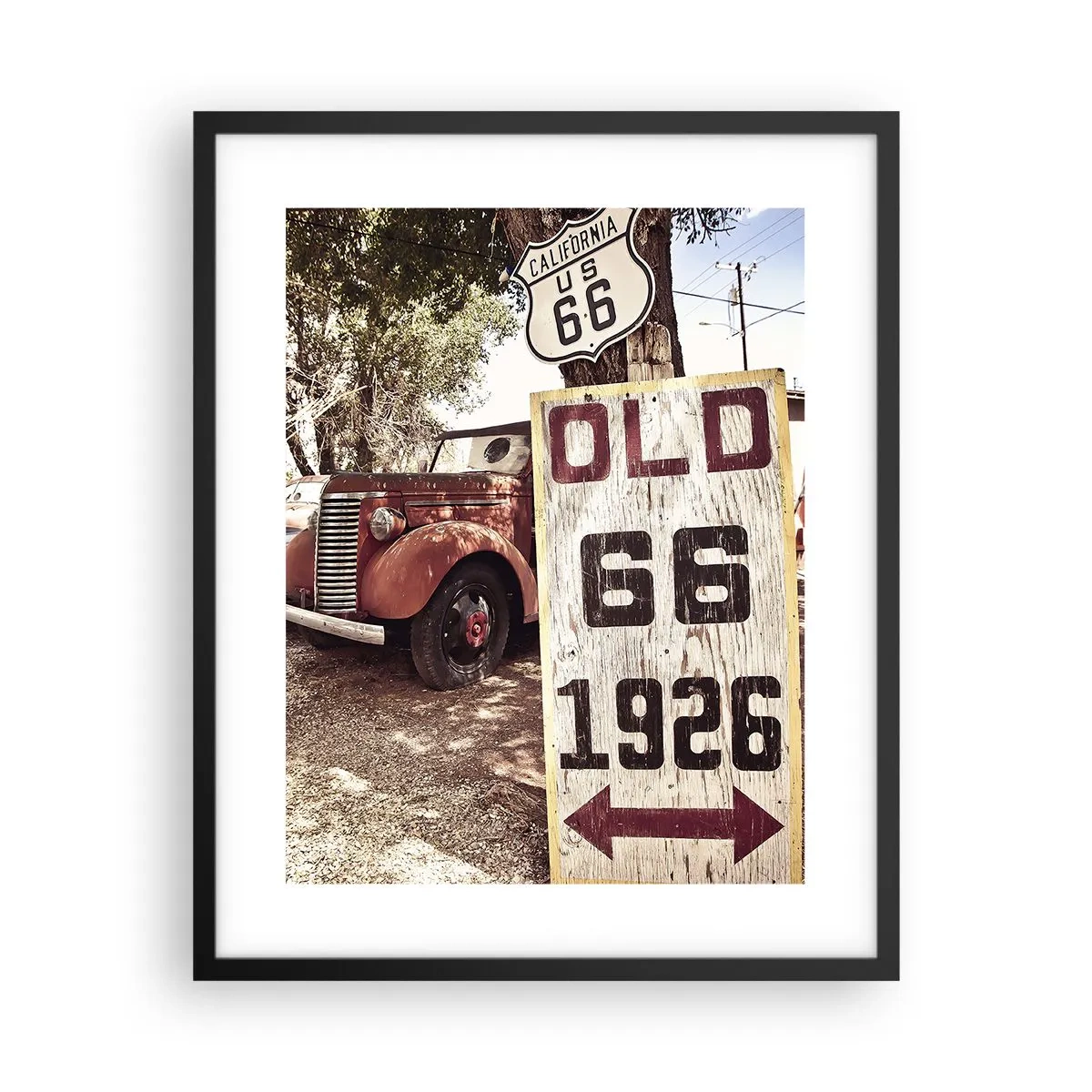 Plakat i sort ramme - En legende om det amerikanske landskab - 40x50 cm
