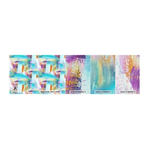 Prøve Fototapet Premium Canvas - Munter mazel topper - Abstraktion, Stykke, Maleri - 100x30 cm