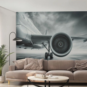 Fototapet Selvklæbende Deluxe Sticker - Der er kraft! - Fly, Rejse, Forretning - 100x70 cm