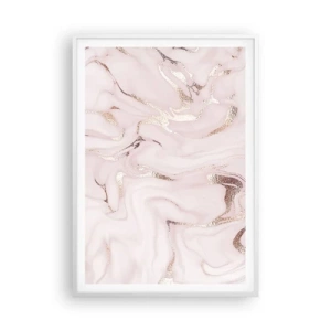 Plakat i hvid ramme - I et lyserødt tørklæde - 70x100 cm