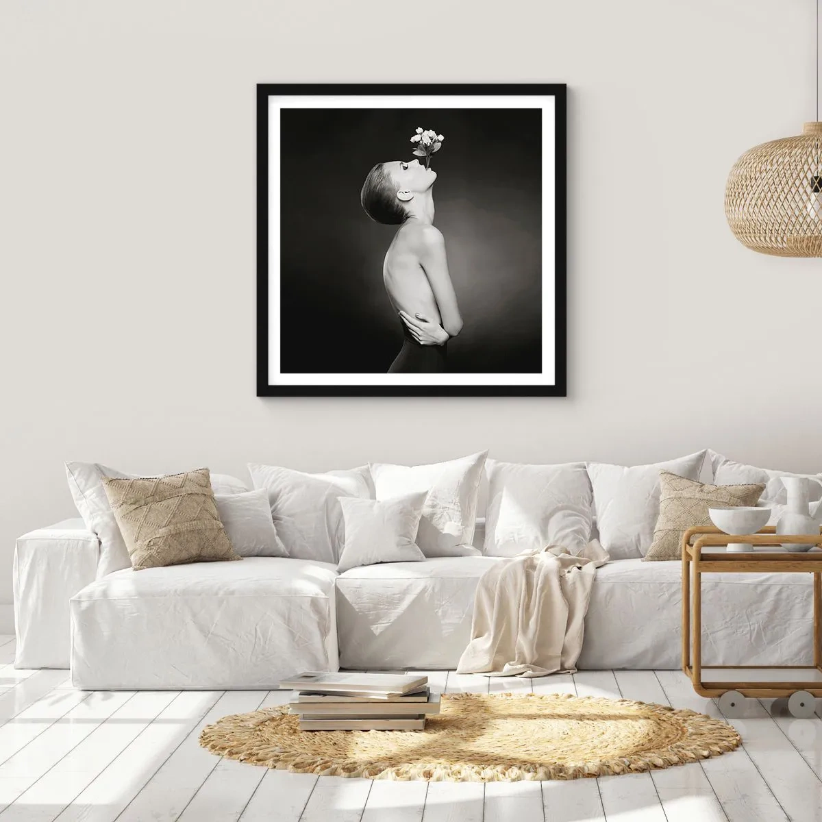 Plakat i sort ramme - Excentrisk elegance - 30x30 cm