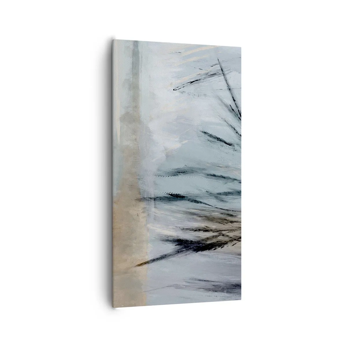 Lærredstryk - Billede på lærred - Vintermarker - 65x120 cm