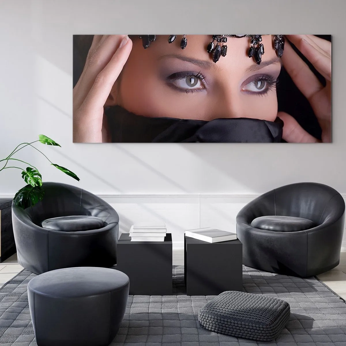 Billede på glas - Orientalsk fristende mysterium - 160x50 cm