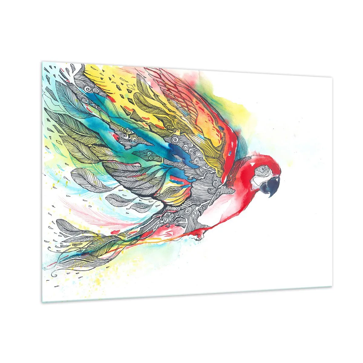 Billede på glas - Lev farverigt - 100x70 cm
