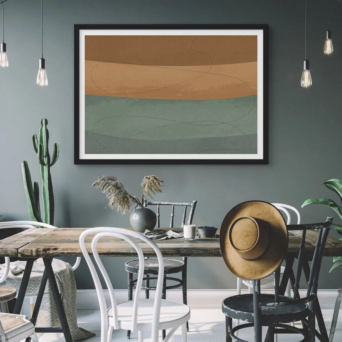 Plakat i sort ramme - Vandret sammensætning - 70x50 cm