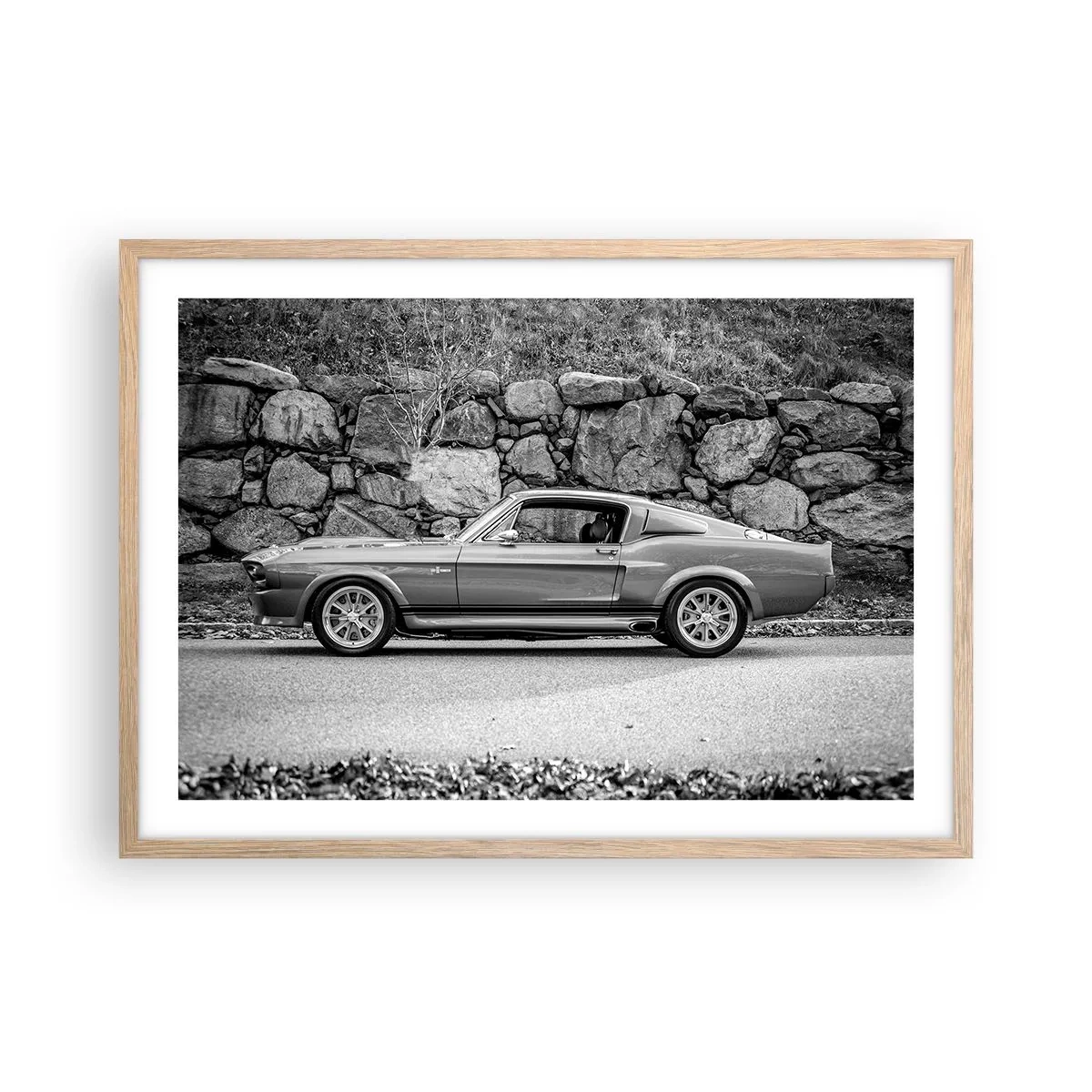 Plakat i ramme af lyst egetræ - En legende fra 1960'erne. - 70x50 cm