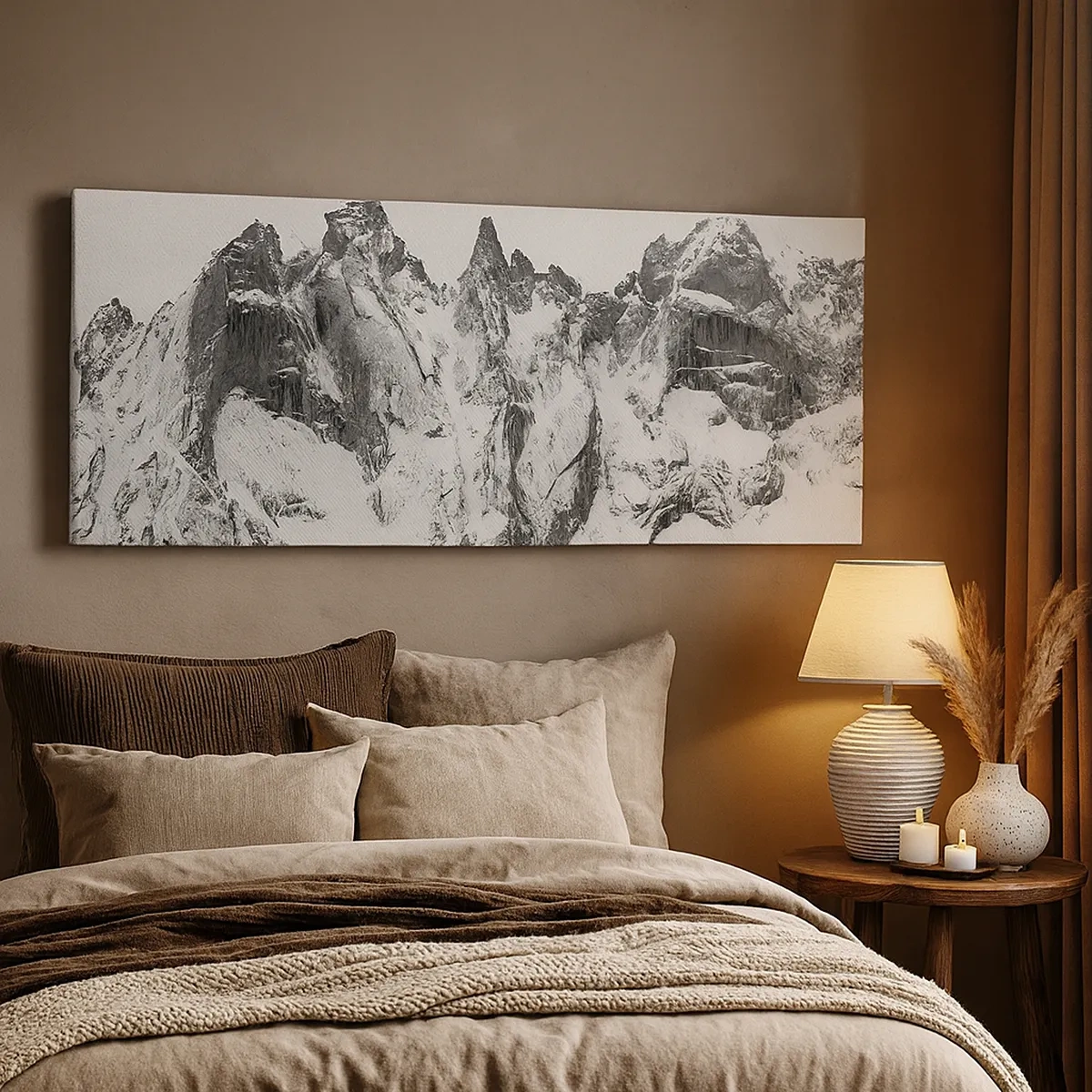 Lærredstryk - Billede på lærred - Granit truende højderyg - 30x30 cm