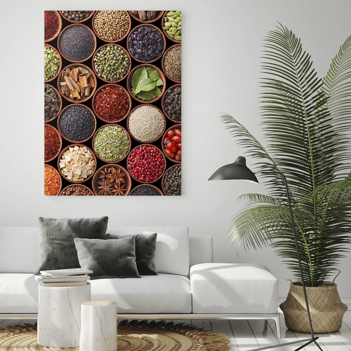 Billede på glas - Alle verdens smage - 50x70 cm