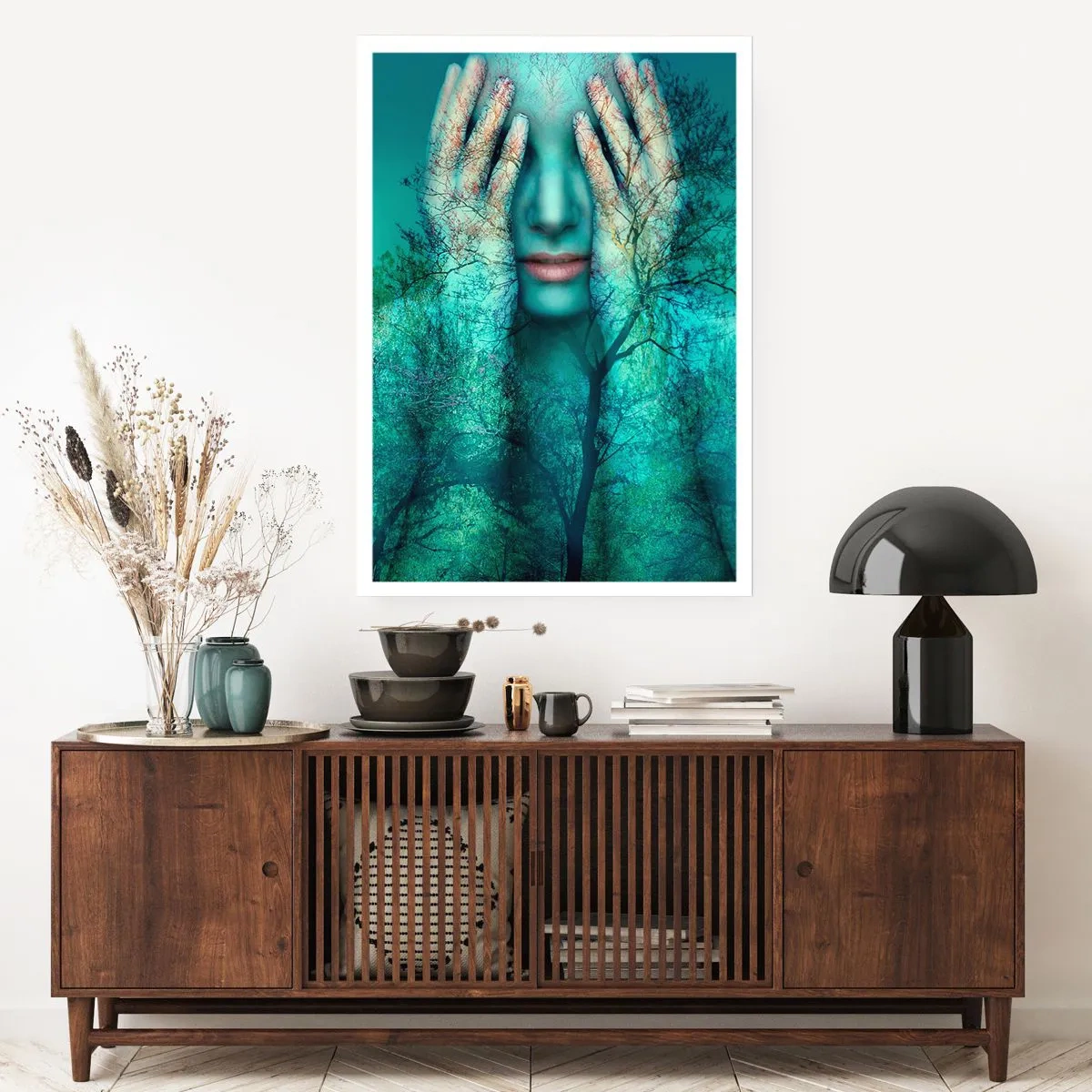 Plakat - Nedsænket i blåt - 70x100 cm