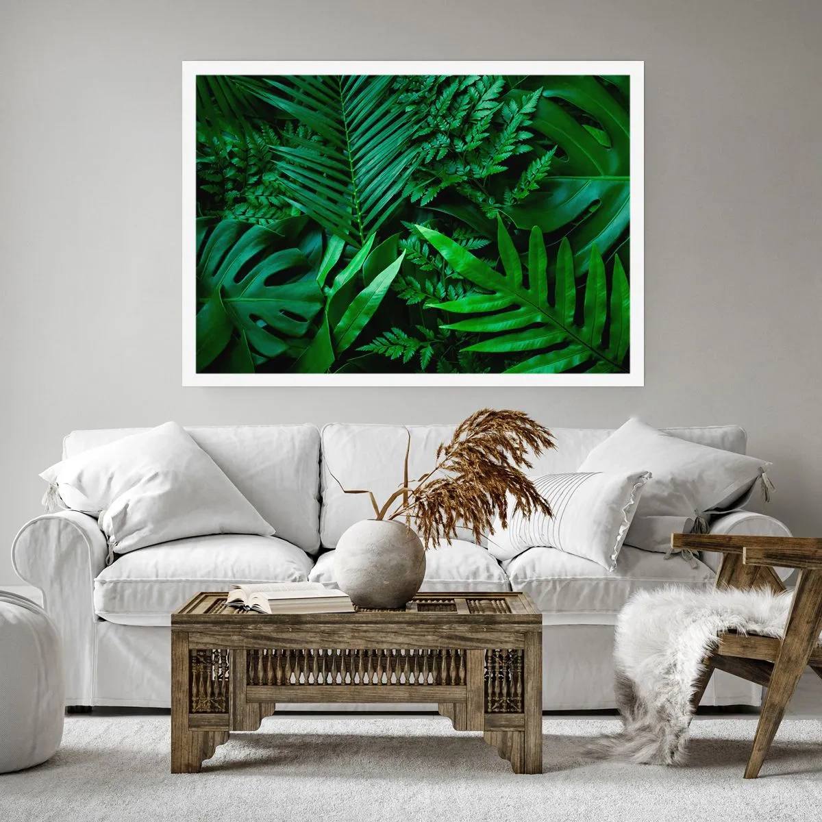 Plakat - Kranset i grønt - 50x40 cm