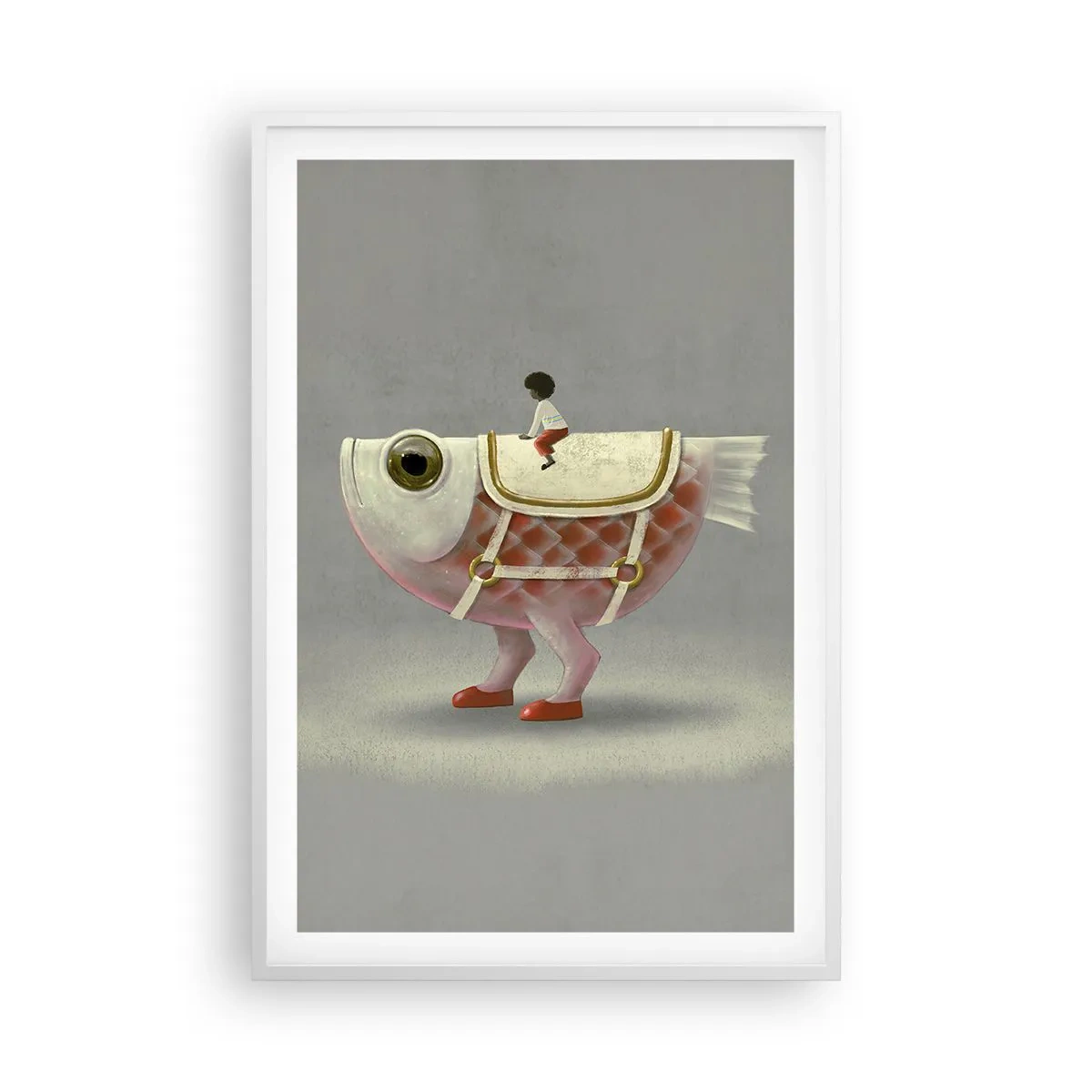 Plakat i hvid ramme - Rybonski rytter - 61x91 cm