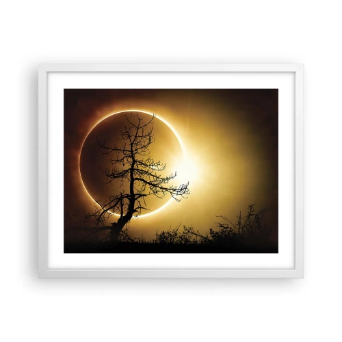 Plakat i hvid ramme - Total formørkelse - 50x40 cm