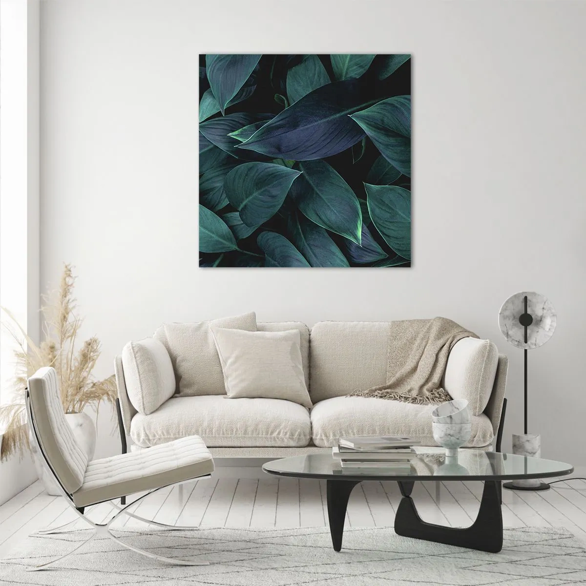 Billede på glas - Grønt i sig selv - 70x70 cm