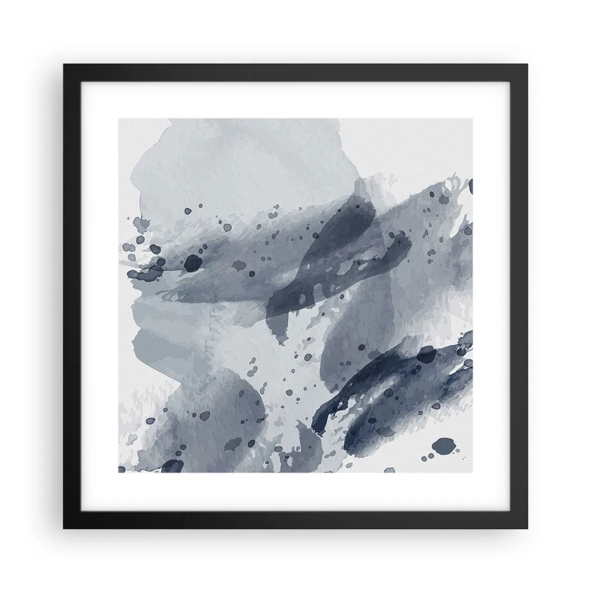 Plakat i sort ramme - En undersøgelse af vandets natur - 40x40 cm