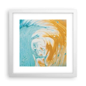 Plakat i hvid ramme - Pastel hvirvel - 30x30 cm