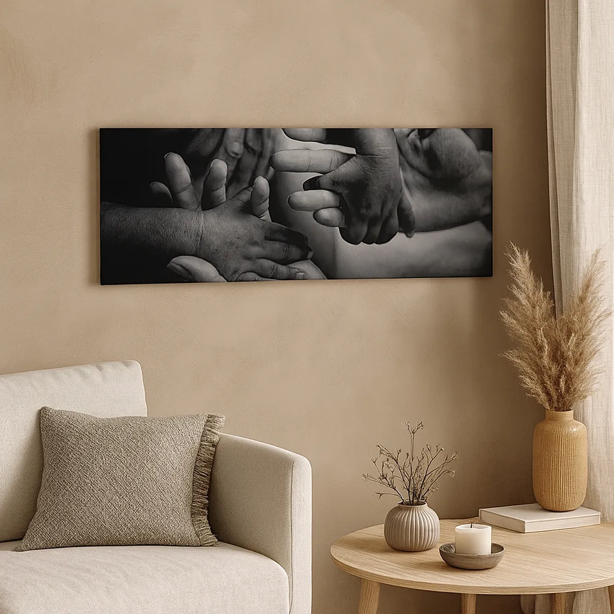 Lærredstryk - Billede på lærred - At være menneske - 30x30 cm