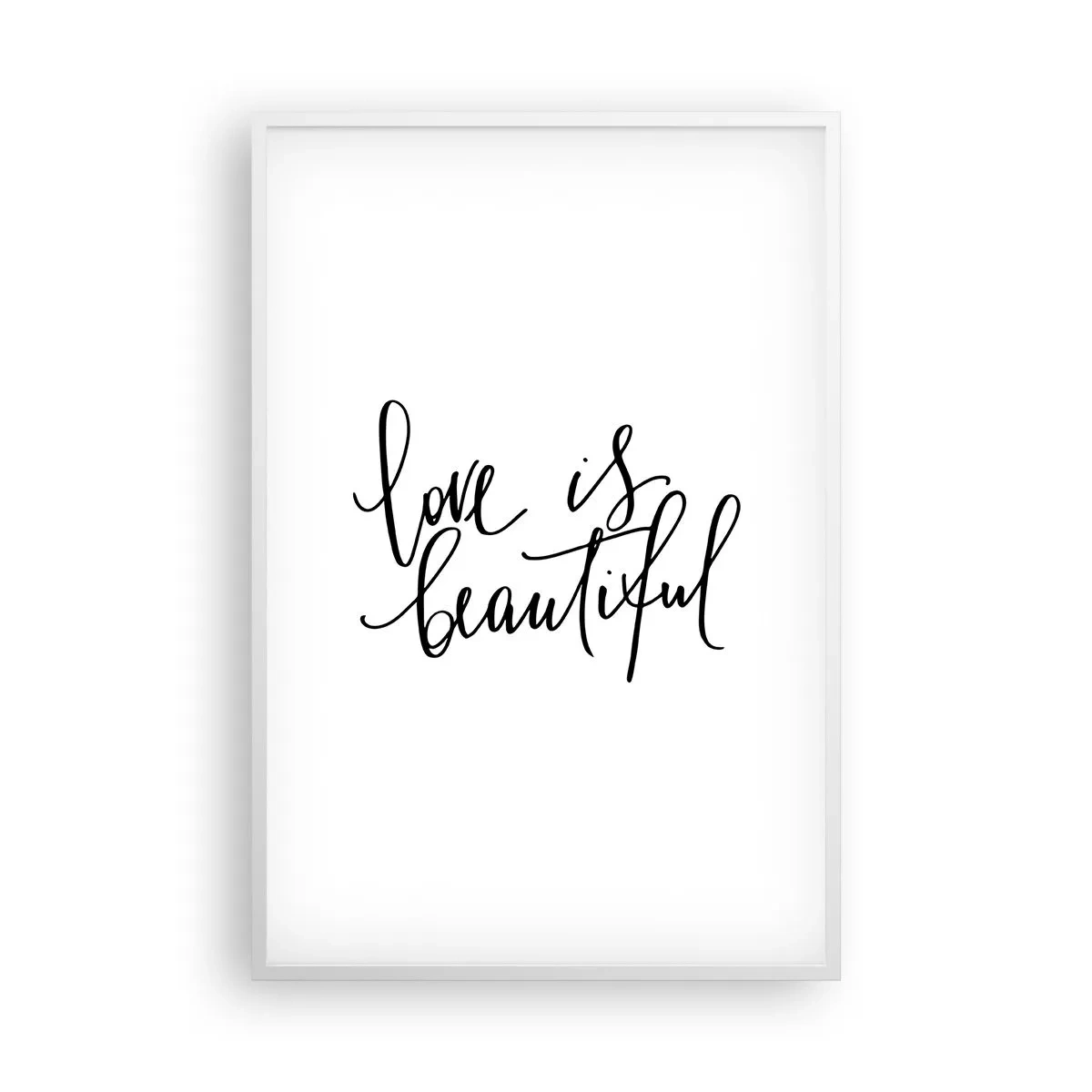 Plakat i hvid ramme - Læs og gentag - 61x91 cm