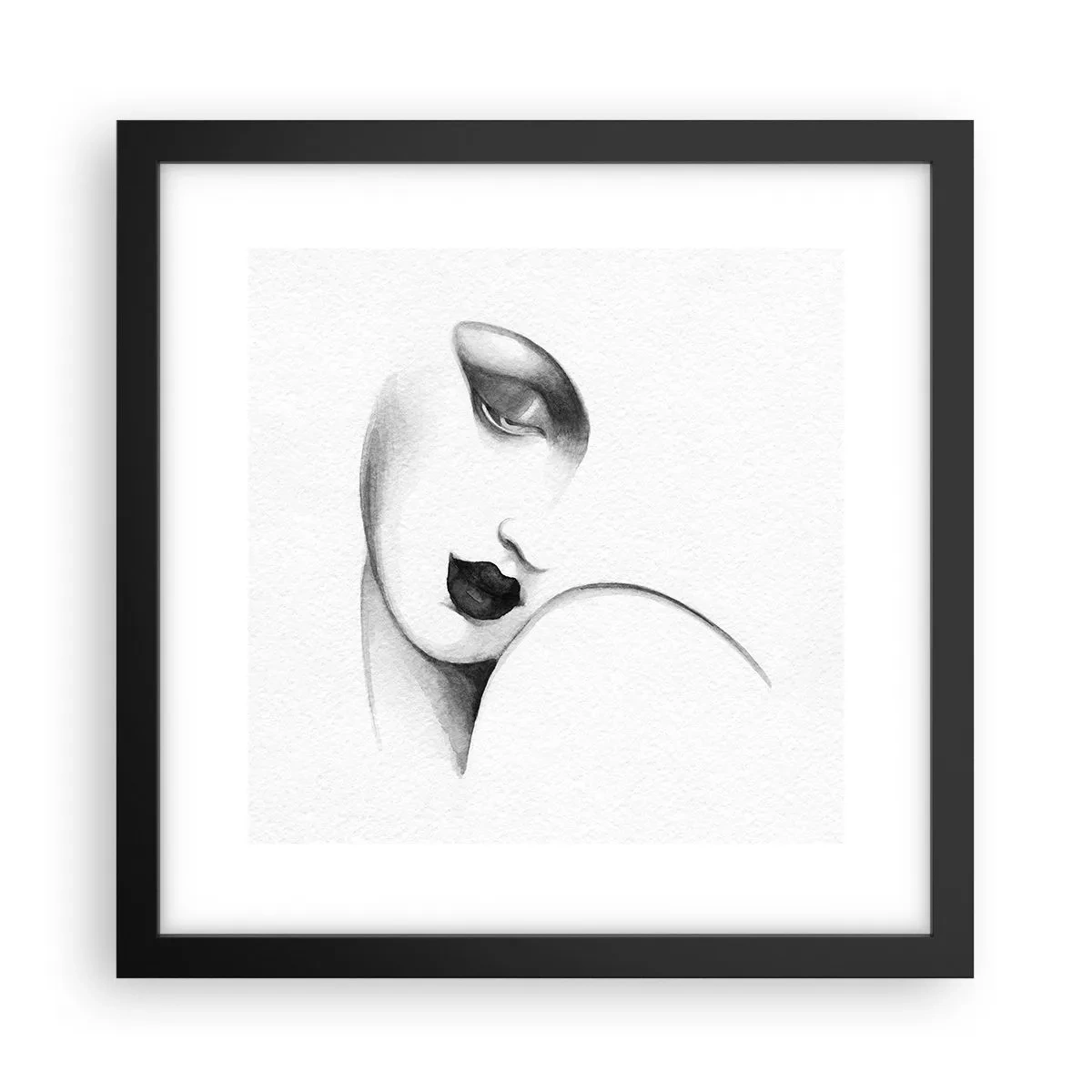 Plakat i sort ramme - I Lempickas stil - 30x30 cm