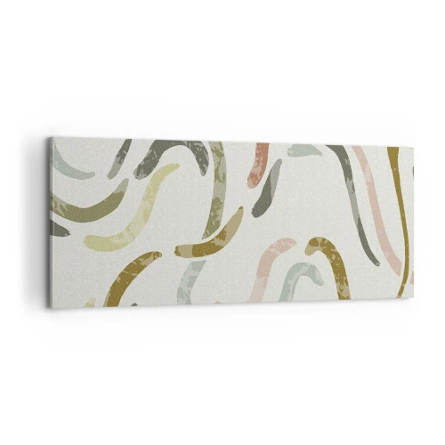 Lærredstryk - Billede på lærred - Abstraktionens glade dans - 100x40 cm