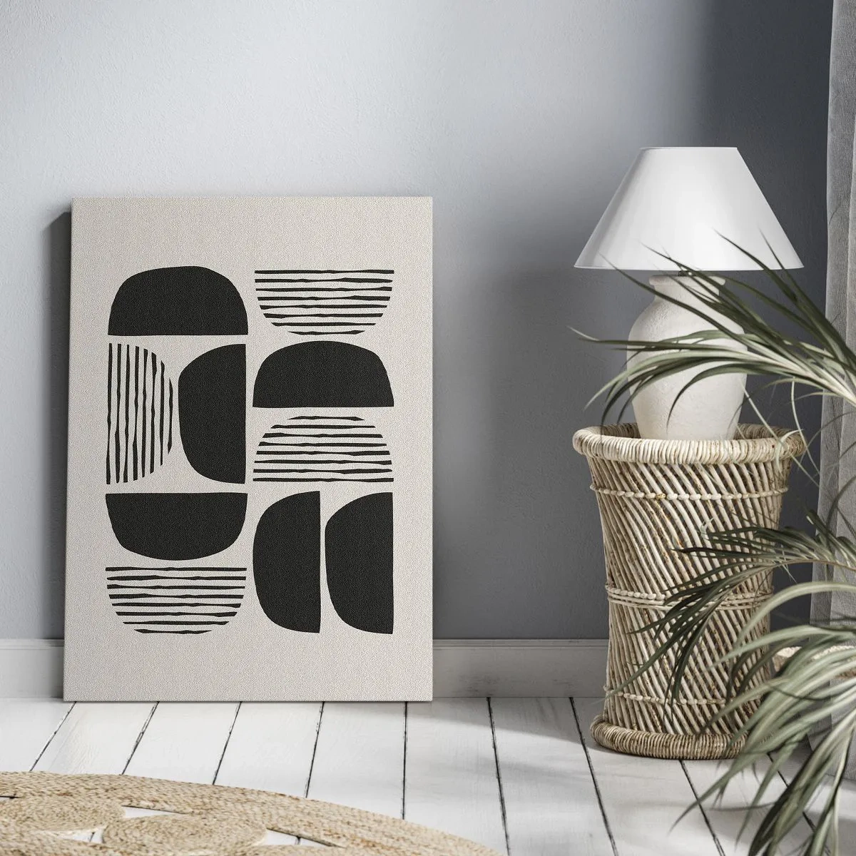 Lærredstryk - Billede på lærred - Halvhjertede arrangementer - 45x80 cm