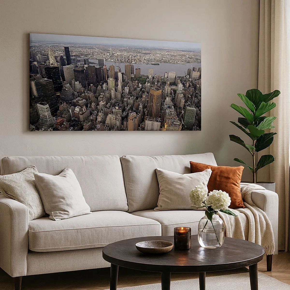 Lærredstryk - Billede på lærred - Tidens bankende hjerte - 100x40 cm