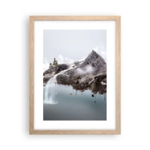 Plakat i ramme af lyst egetræ - Set gennem en surrealists øjne - 30x40 cm