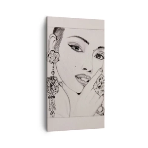 Lærredstryk - Billede på lærred - Den smukkeste juvel - 45x80 cm