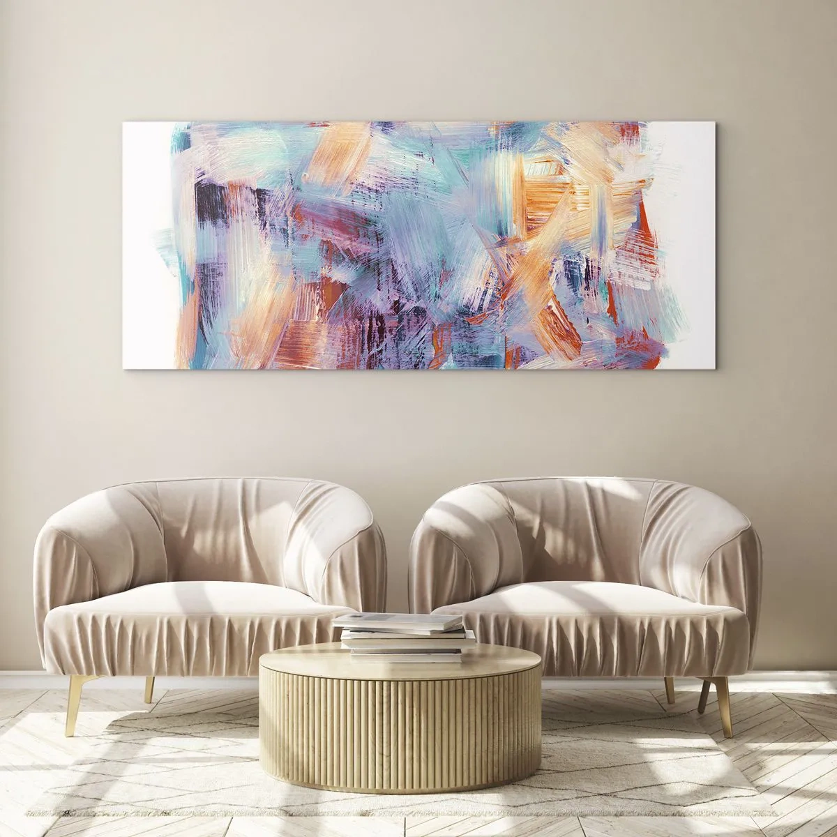 Billede på glas - Farverigt rod - 100x40 cm