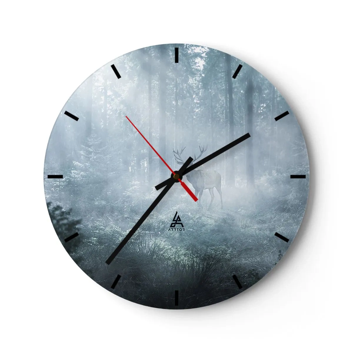 Vægur, Uret - Morgenvandring rundt på godset - 40x40 cm