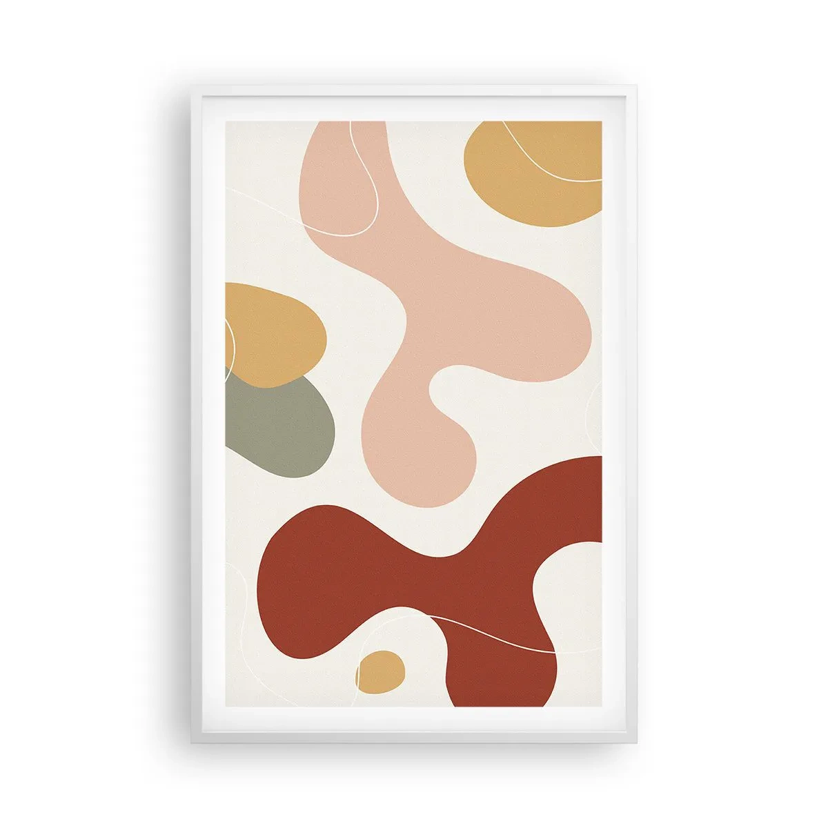 Plakat i hvid ramme - Es eller flores? - 61x91 cm