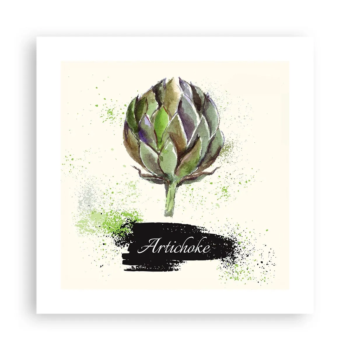 Plakat - Eviva grøntsager! - 40x40 cm