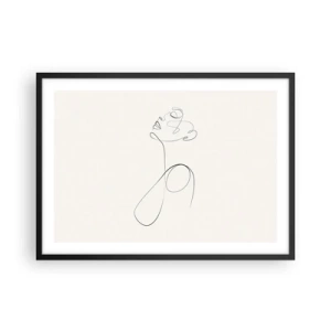 Plakat i sort ramme - Sløjfet i drømme - 70x50 cm