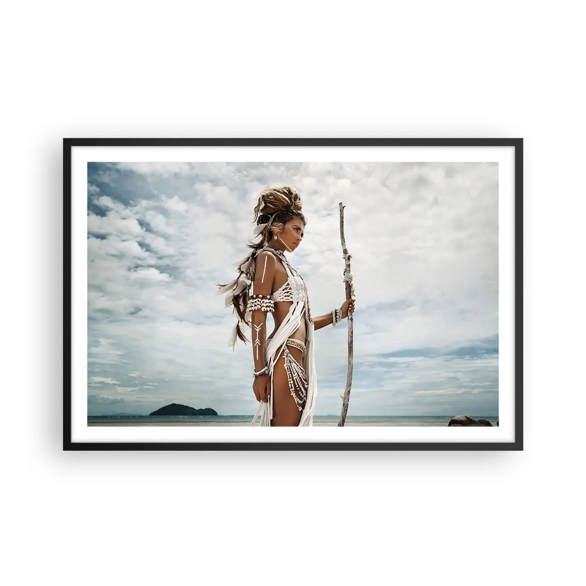 Plakat i sort ramme - Dronning af troperne - 91x61 cm