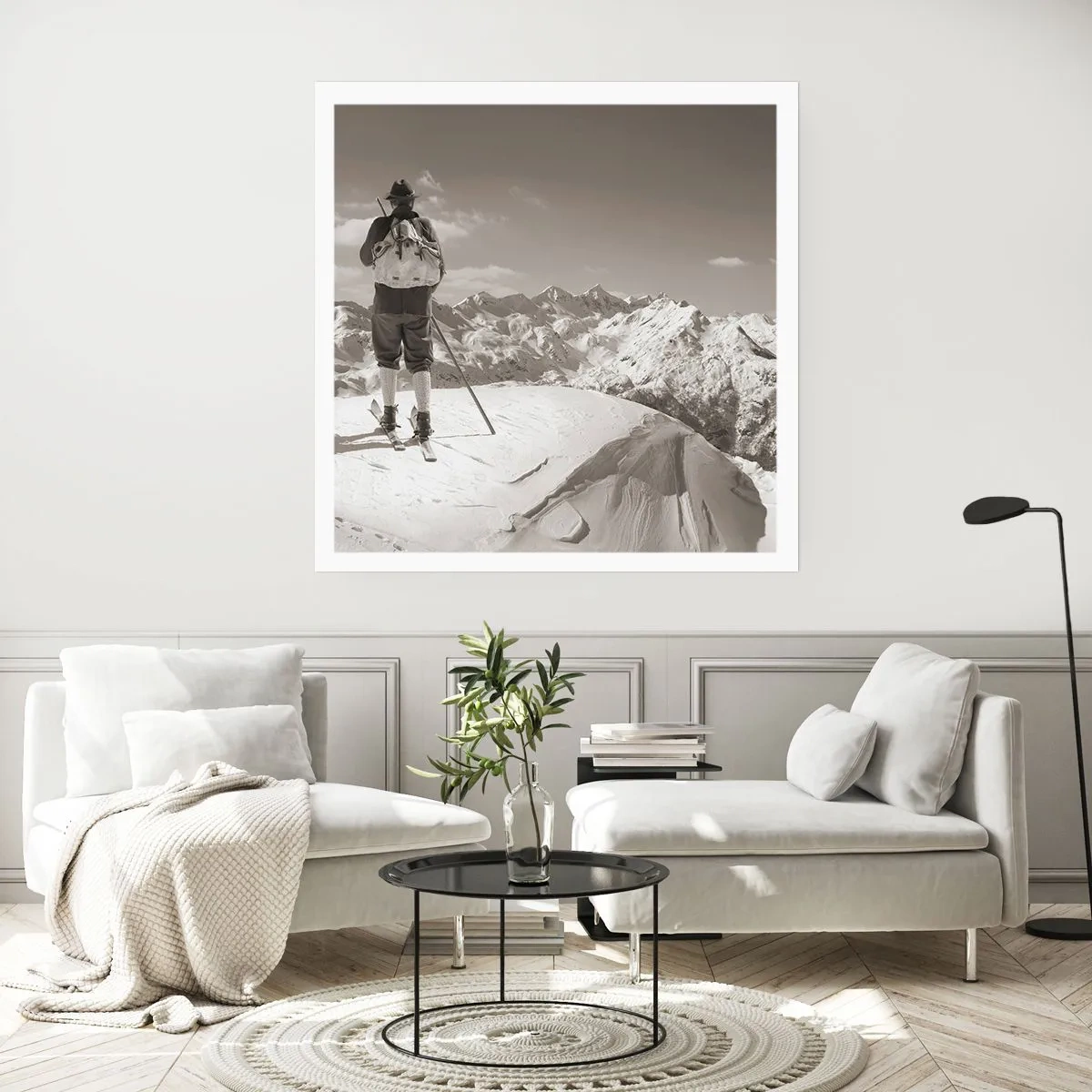 Plakat - Og bjergene er de samme - 40x40 cm