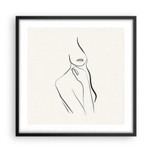 Plakat i sort ramme - Bølge af melankoli - 50x50 cm