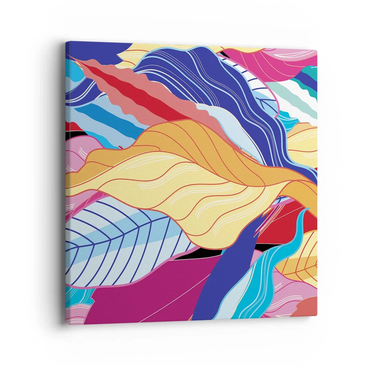 Lærredstryk - Billede på lærred - Et farverigt rod - 40x40 cm