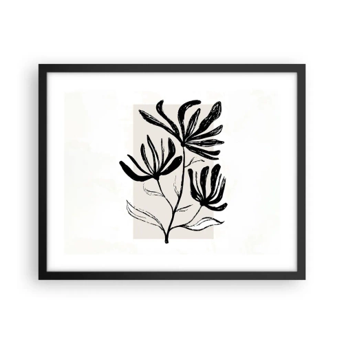 Plakat i sort ramme - Skitse til et herbarium - 50x40 cm