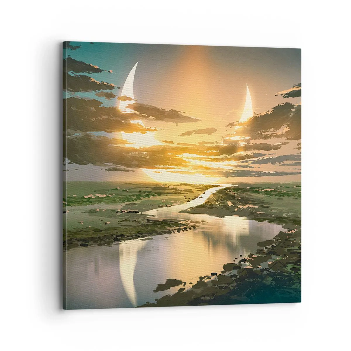 Lærredstryk - Billede på lærred - Et eller andet sted i en galakse langt, langt væk - 70x70 cm