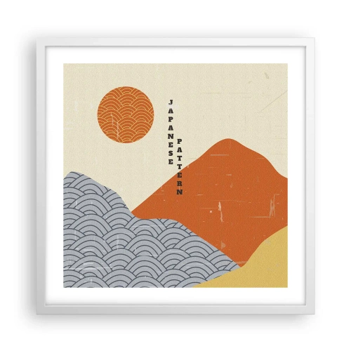Plakat i hvid ramme - I den japanske ånd - 50x50 cm