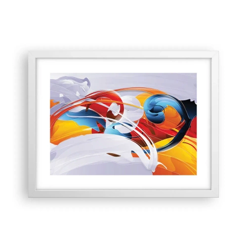 Plakat i hvid ramme - Elementernes dans - 40x30 cm