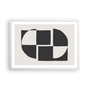 Plakat i hvid ramme - Antitese - syntese - 70x50 cm