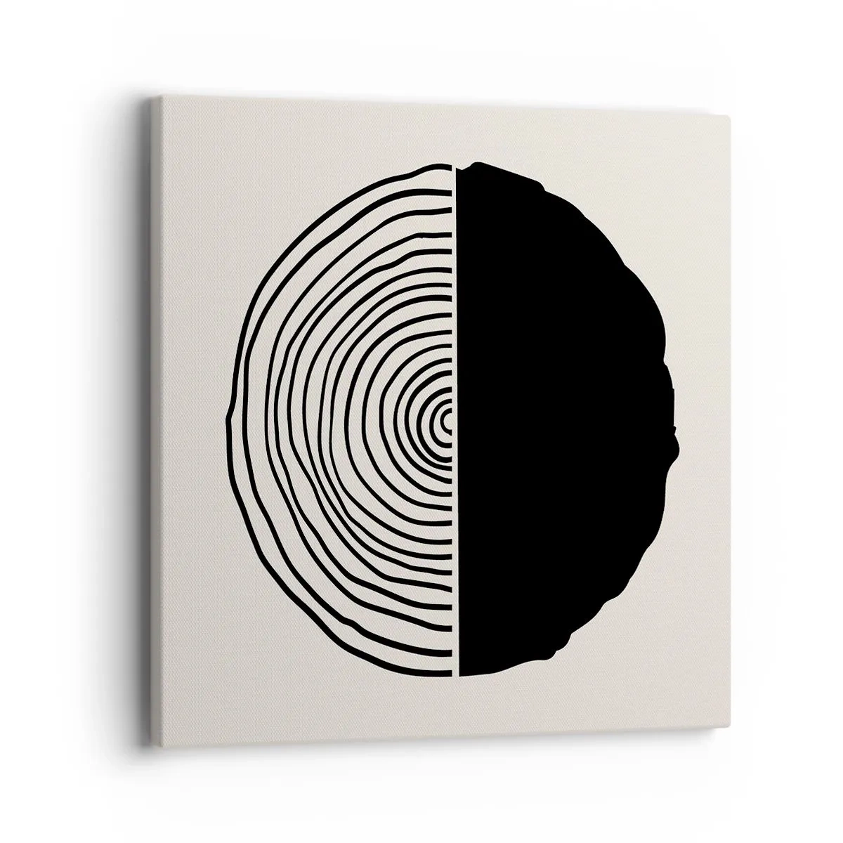 Lærredstryk - Billede på lærred - Halvt og halvt - 40x40 cm