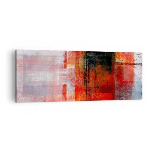 Lærredstryk - Billede på lærred - Glødende komposition - 140x50 cm