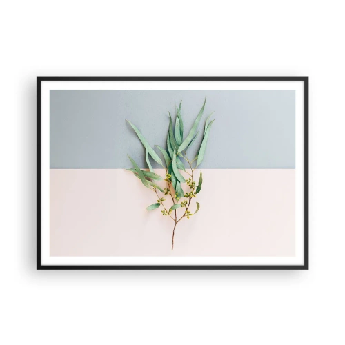 Plakat i sort ramme - Pastelfarvernes subtilitet - 100x70 cm
