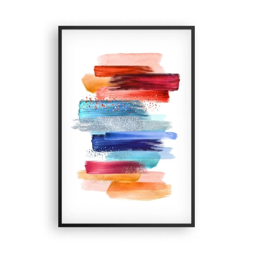 Plakat i sort ramme - Op og ned - 61x91 cm