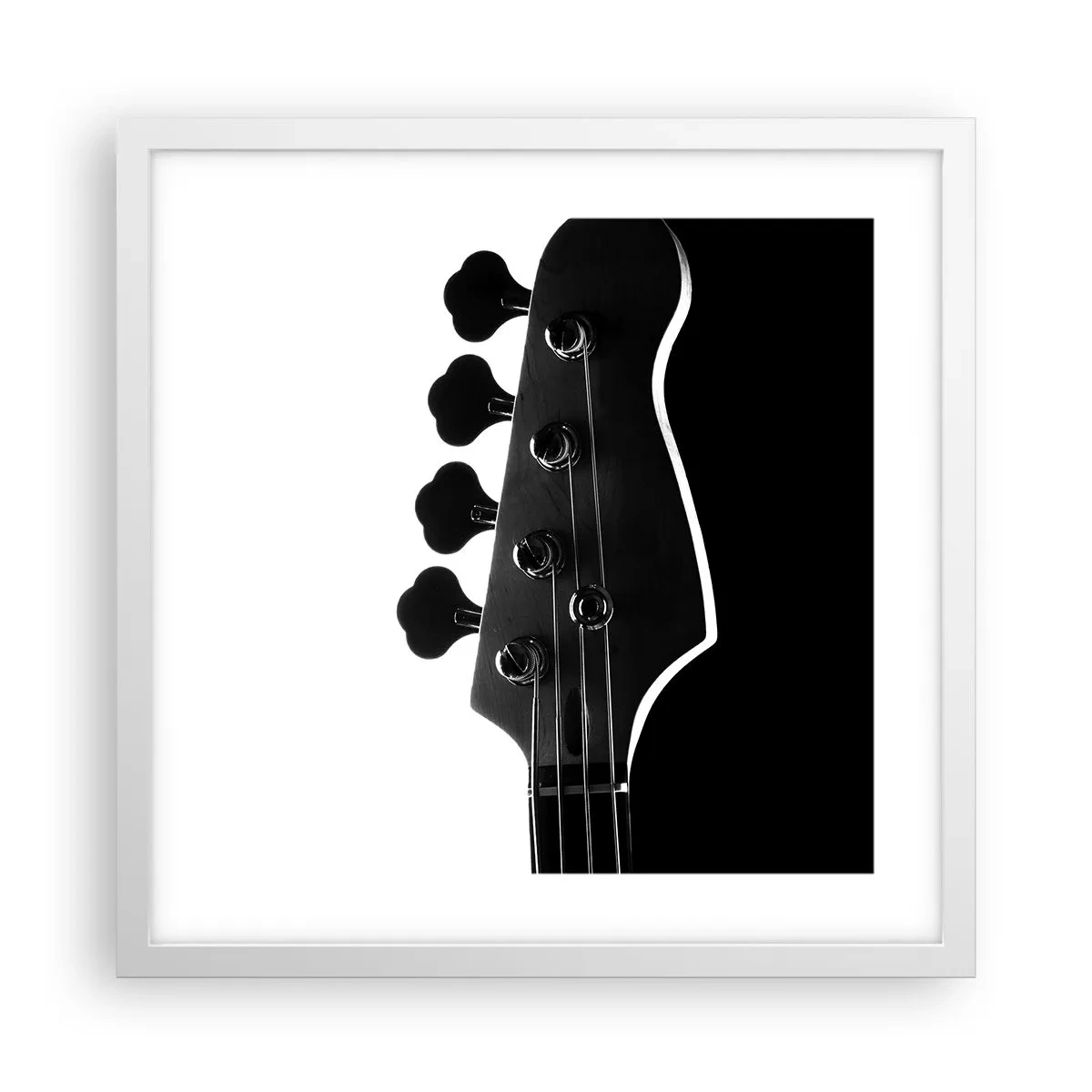 Plakat i hvid ramme - Stilhed i klipper - 40x40 cm